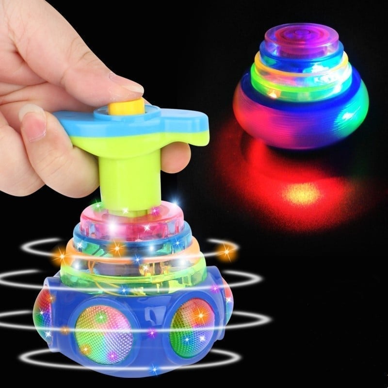 🔥🎁2024 New Year Hot Sale🎁  - HALF PRICE🔥 Music Flashing Spinners Toy With Launcher