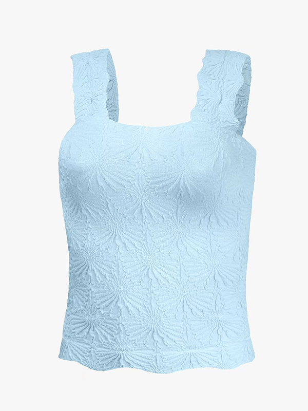 🔥LAST DAY PROMOTION 🔥Women's Floral Embossed Sports Tank Top