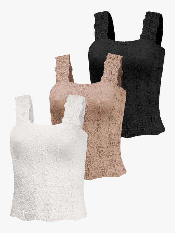 🔥LAST DAY PROMOTION 🔥Women's Floral Embossed Sports Tank Top