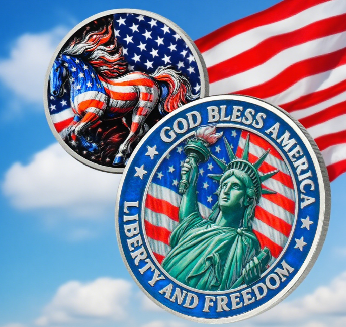 United States Challenge Coin: God Bless America