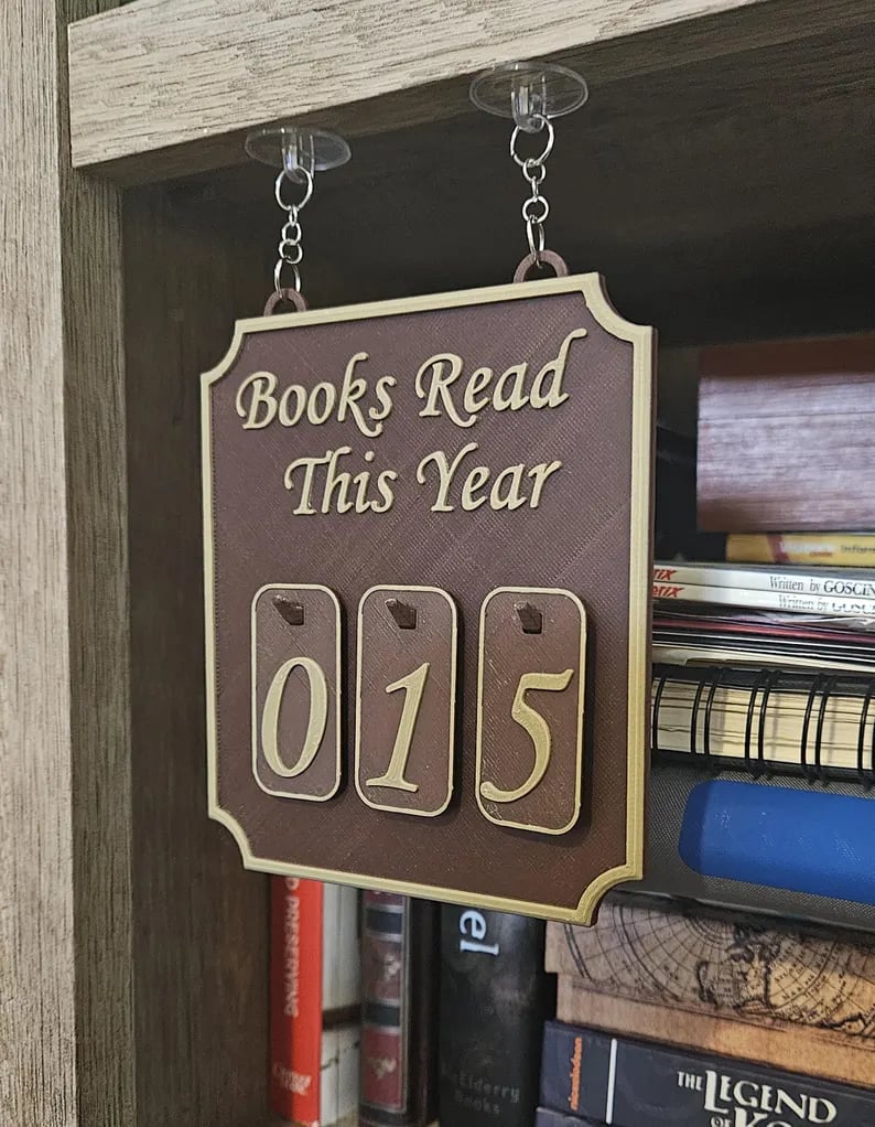 Hanging Bookshelf Counter Bookish Decor Books Read This Year Counter