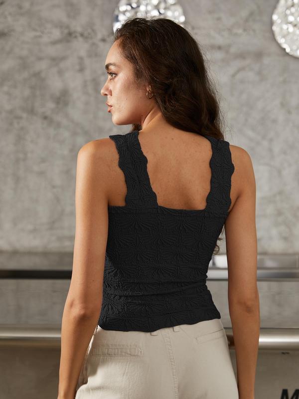 🔥LAST DAY PROMOTION 🔥Women's Floral Embossed Sports Tank Top