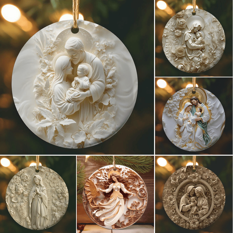 3D Catholic Christmas Ornament