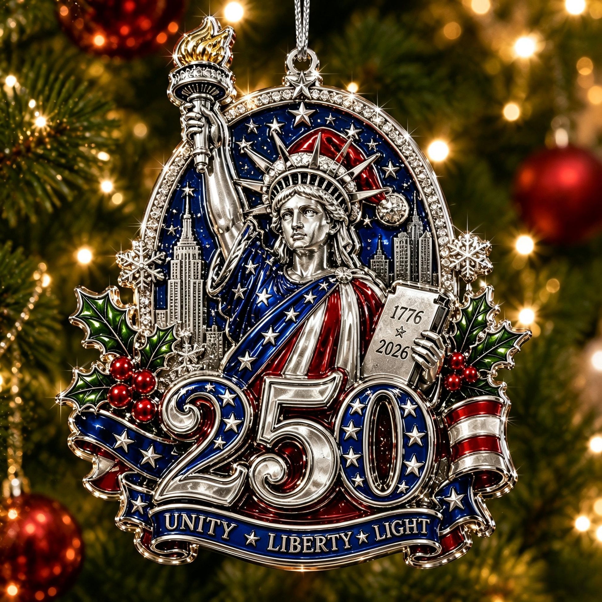 🏆 LIMITED TIME — 60% OFF FLASH SALE - America 250th Anniversary Christmas Ornament