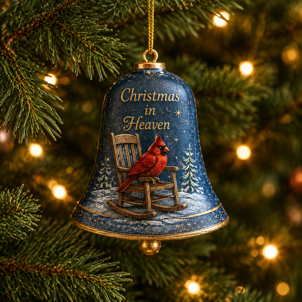 🔔Flash Sale 60% OFF - 🎅Sentimental Christmas BellOrnament - 3D Keepsake withGold Accents & HeartfeltVerse
