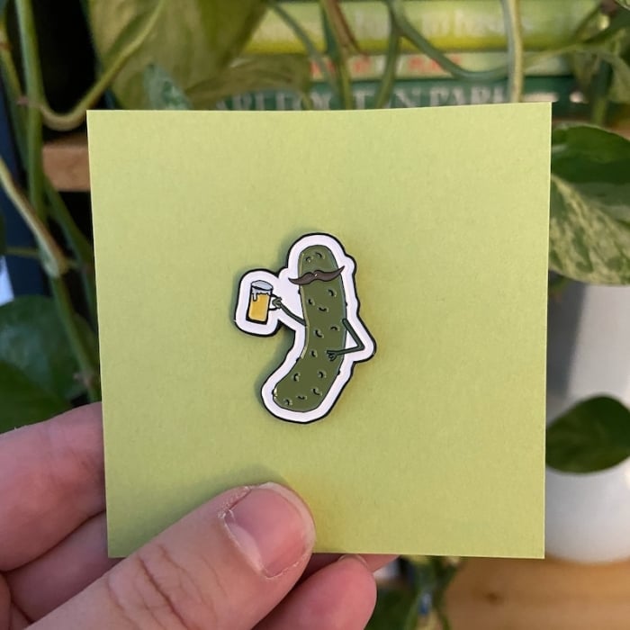 🔥Early Spring Hot Sale🥒Lucky Pickle Girl Enamel Pin