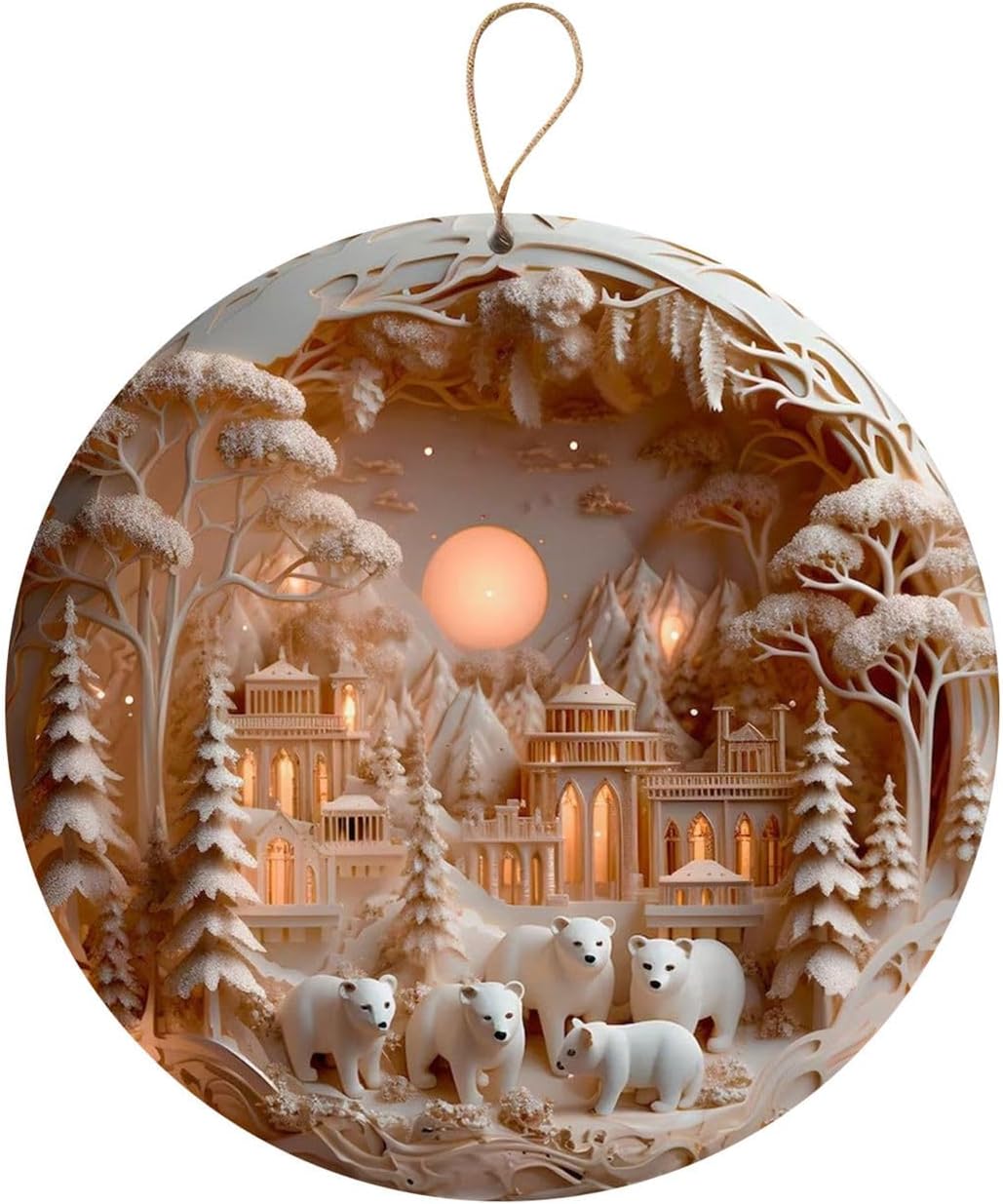 3D Nativity Ornaments - Christ Baby and Mary Design for Christmas Tree