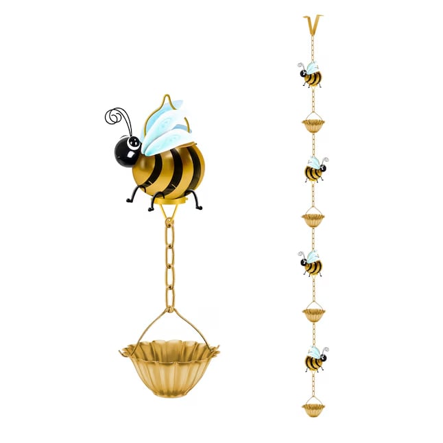 🐝Whimsical Bee Rain Chain — Transforming Rainy Days into a Garden Spectacle