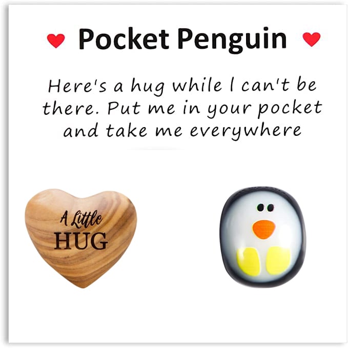 Pocket Hug Wooden Heart Token--Thanksgiving gifts,