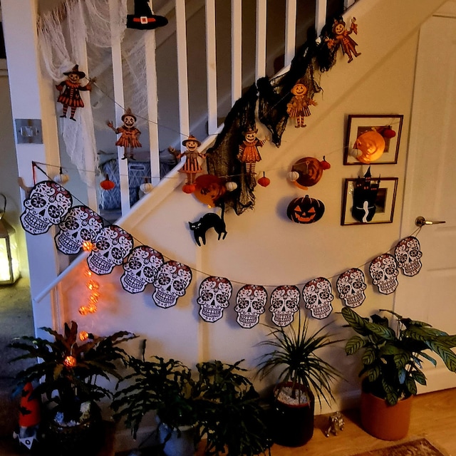 Halloween Vintage bunting wooden