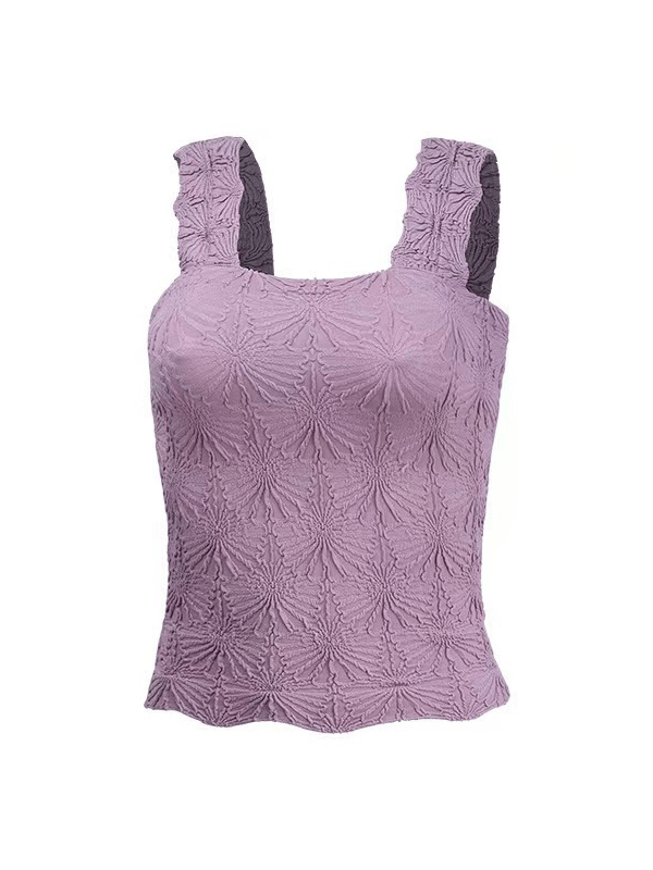 🔥LAST DAY PROMOTION 🔥Women's Floral Embossed Sports Tank Top