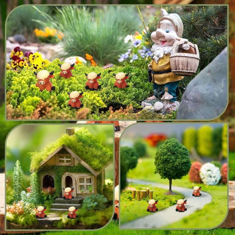 🐂🥚 Easter Mini Highland Cow Figurines