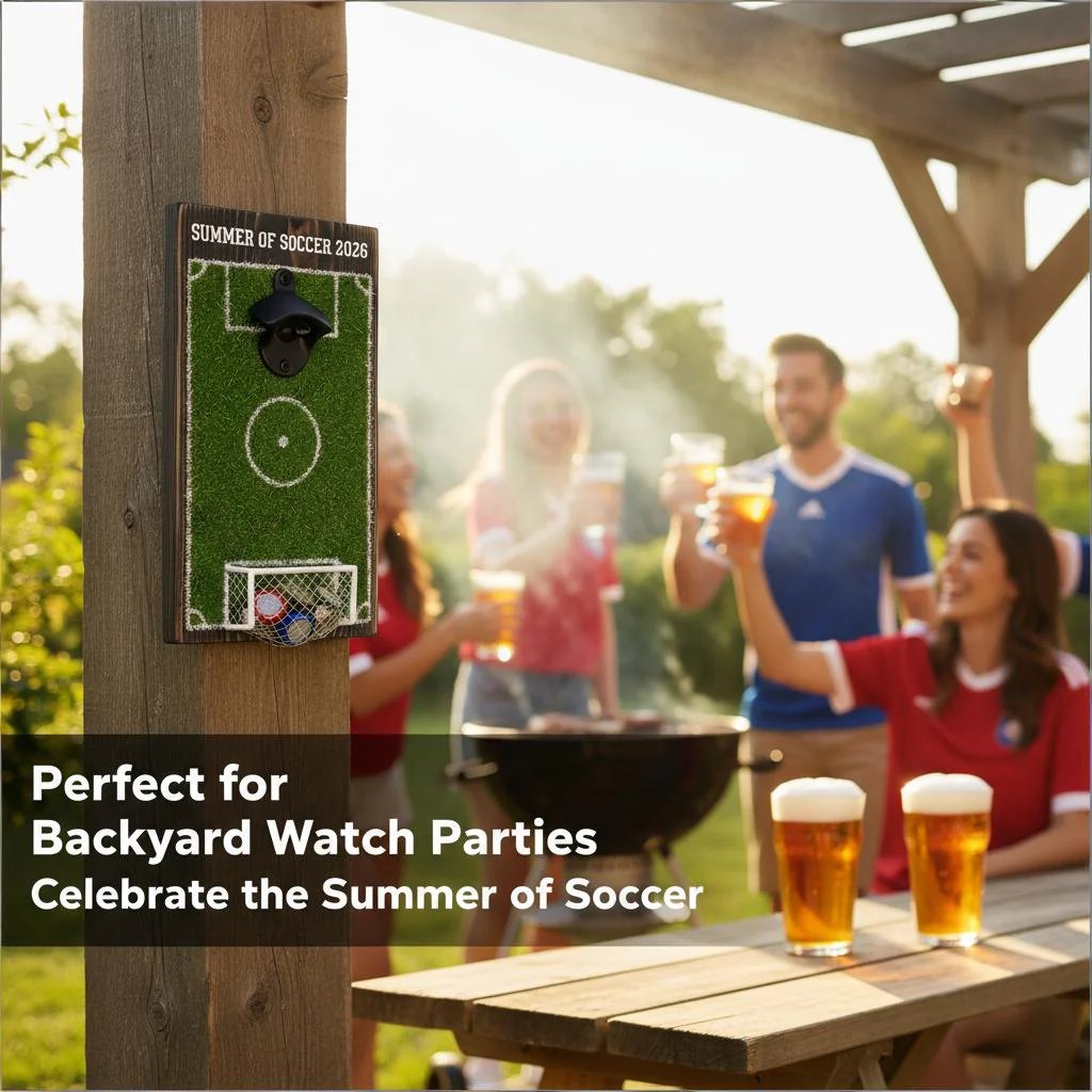 ⚽ Soccer Field Bottle Opener Wall Decor