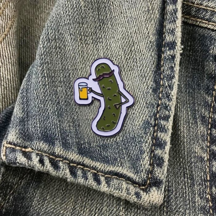🔥Early Spring Hot Sale🥒Lucky Pickle Girl Enamel Pin