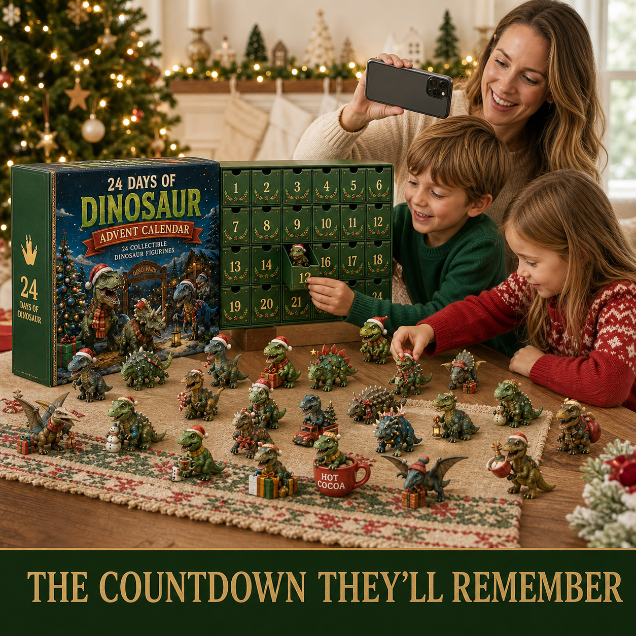 Dinosaur Christmas advent gift