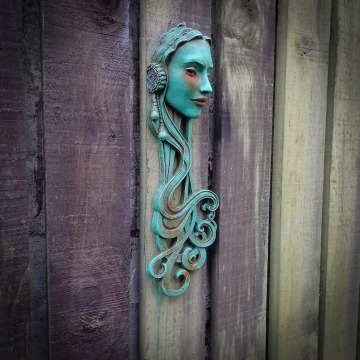Saoirse (Sersha) Art Nouveau inspired sculpted female face