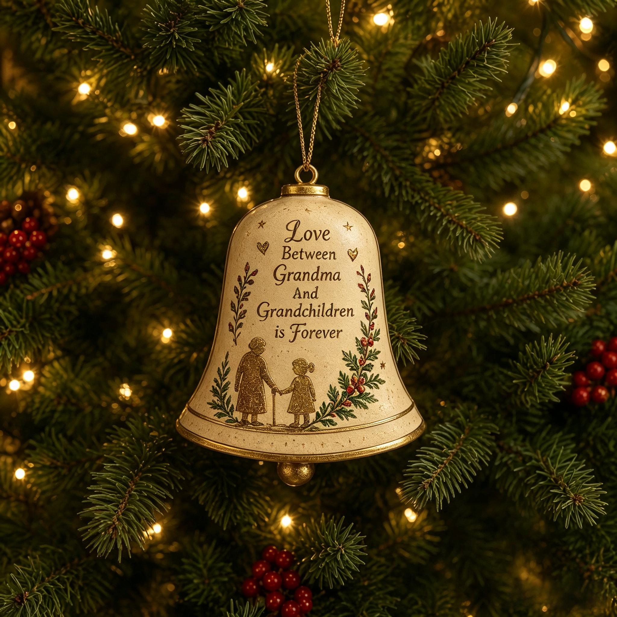 🔔Flash Sale 60% OFF - 🎅Sentimental Christmas BellOrnament - 3D Keepsake withGold Accents & HeartfeltVerse