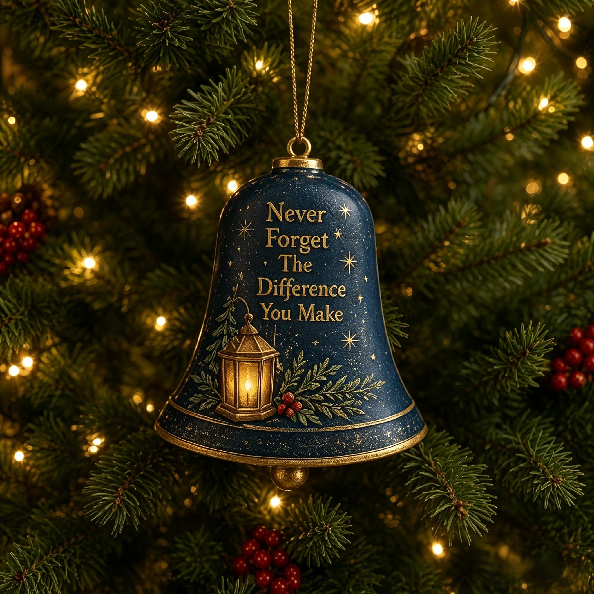 🔔Flash Sale 60% OFF - 🎅Sentimental Christmas BellOrnament - 3D Keepsake withGold Accents & HeartfeltVerse