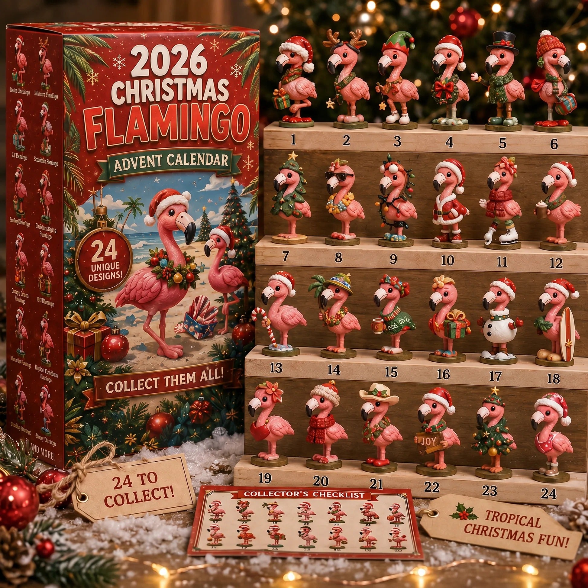 🎁2026 Christmas Flamingo Advent Calendar– Every Day Brings New Surprises 🎄✨