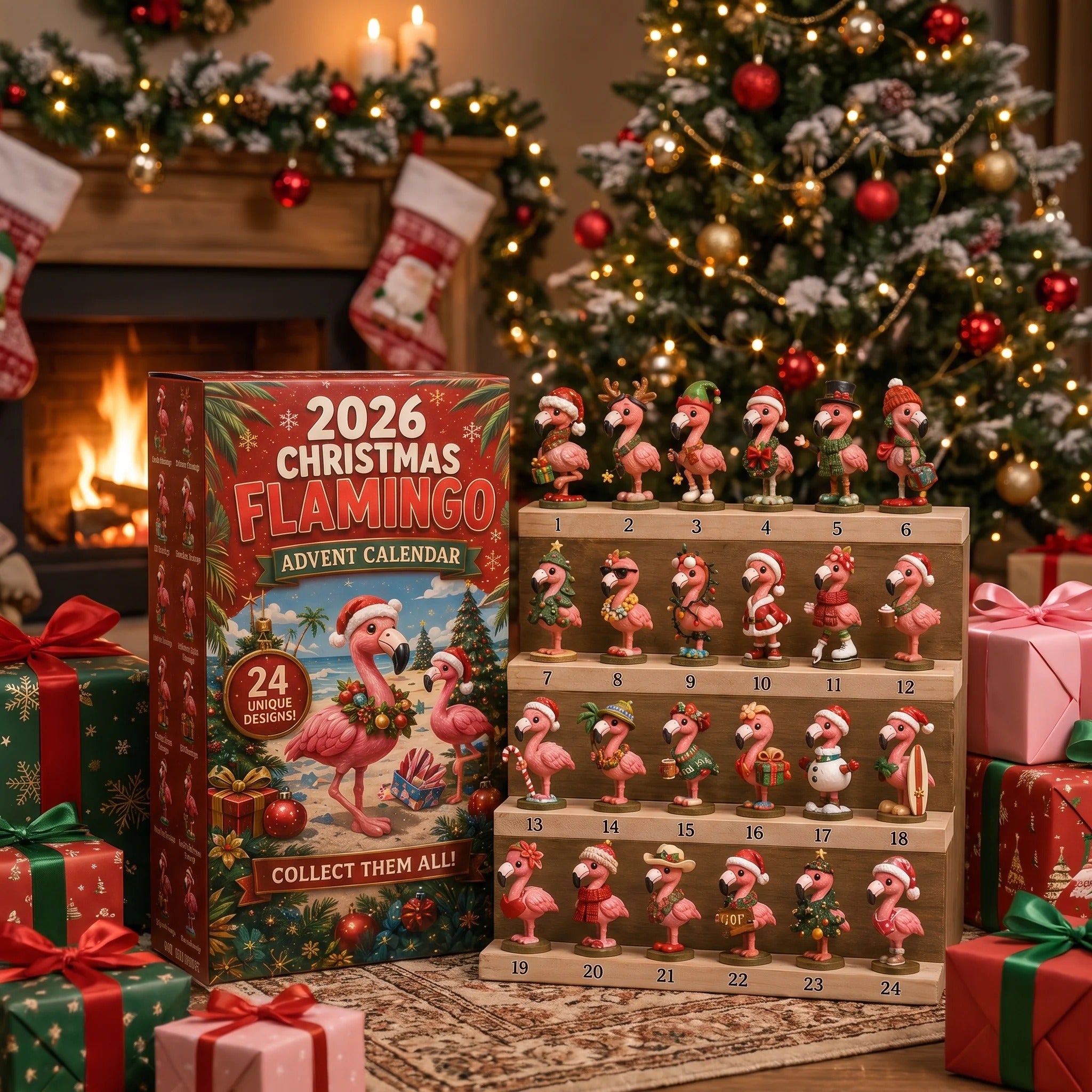 🎁2026 Christmas Flamingo Advent Calendar– Every Day Brings New Surprises 🎄✨