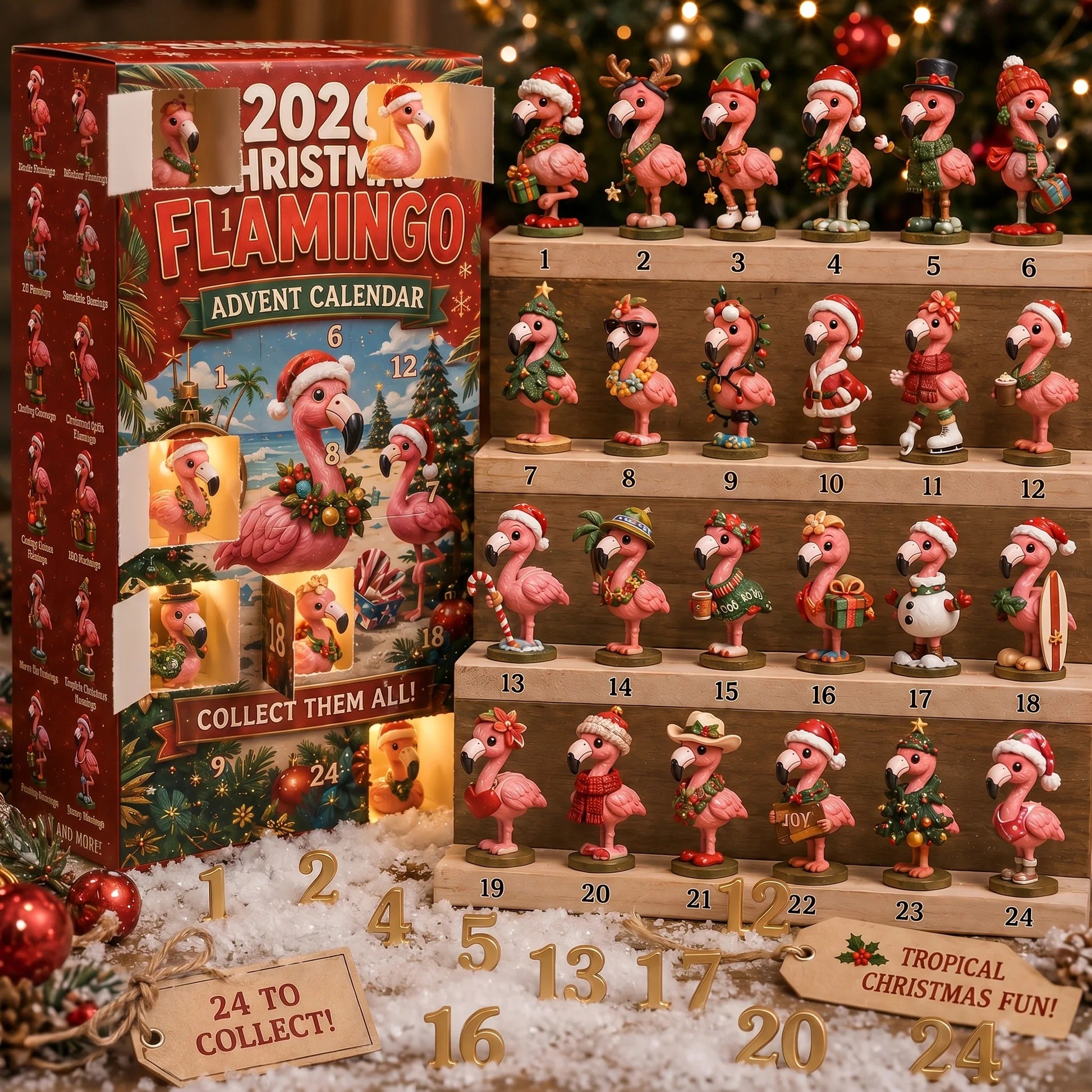 🎁2026 Christmas Flamingo Advent Calendar– Every Day Brings New Surprises 🎄✨