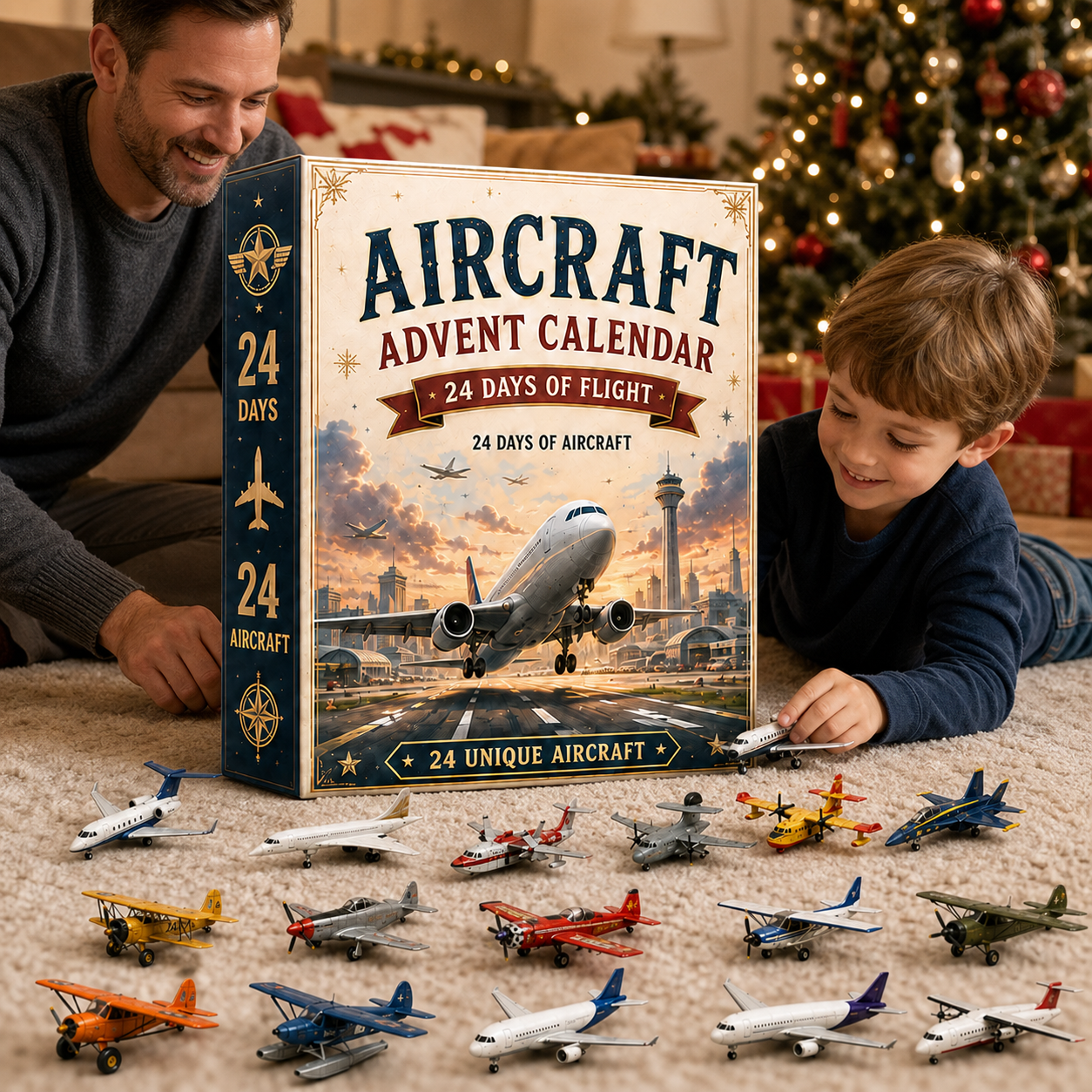 ⏳ Last Day 50% OFF – ✈️ Aircraft Advent Calendar 2026 | 24 Days of Flight with 24 Unique Miniature Airplanes, Jets & Aviation Collectibles 🎄🎁