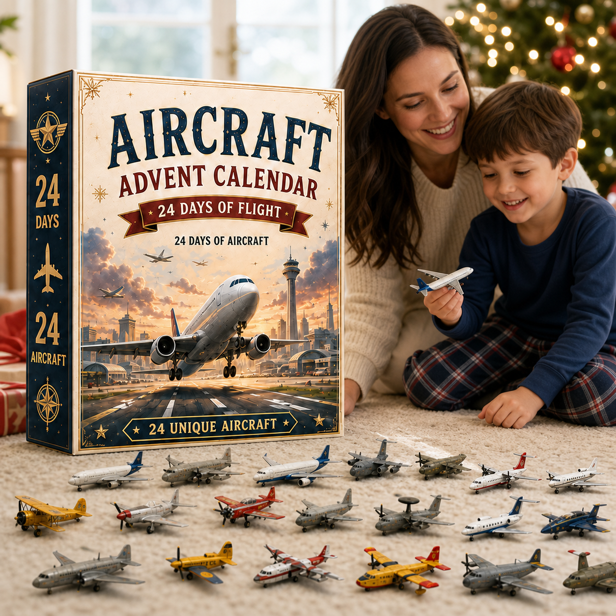 ⏳ Last Day 50% OFF – ✈️ Aircraft Advent Calendar 2026 | 24 Days of Flight with 24 Unique Miniature Airplanes, Jets & Aviation Collectibles 🎄🎁