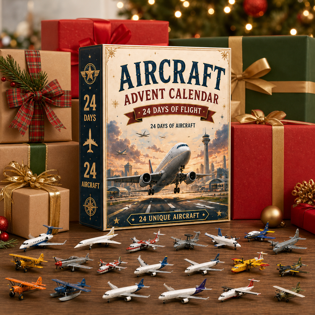 ⏳ Last Day 50% OFF – ✈️ Aircraft Advent Calendar 2026 | 24 Days of Flight with 24 Unique Miniature Airplanes, Jets & Aviation Collectibles 🎄🎁
