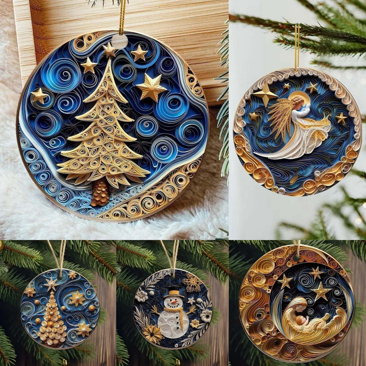 ✨Flat Quilling Christmas Ornaments✨