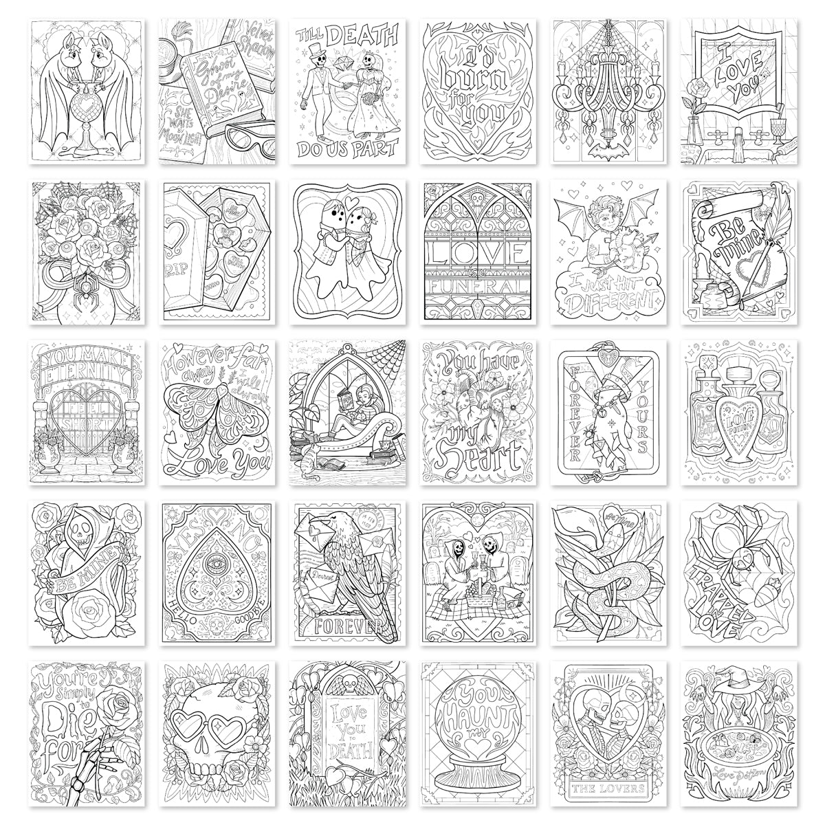 Waiting for the Night Gothic Love Coloring Book