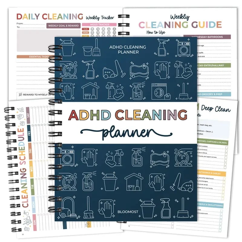 🔥Last Day 49% OFF - 📅 New Release📕2026 version ADHD Cleaning Planner - Cleaning Schedule and Checklist Organizer for Adults and Teens