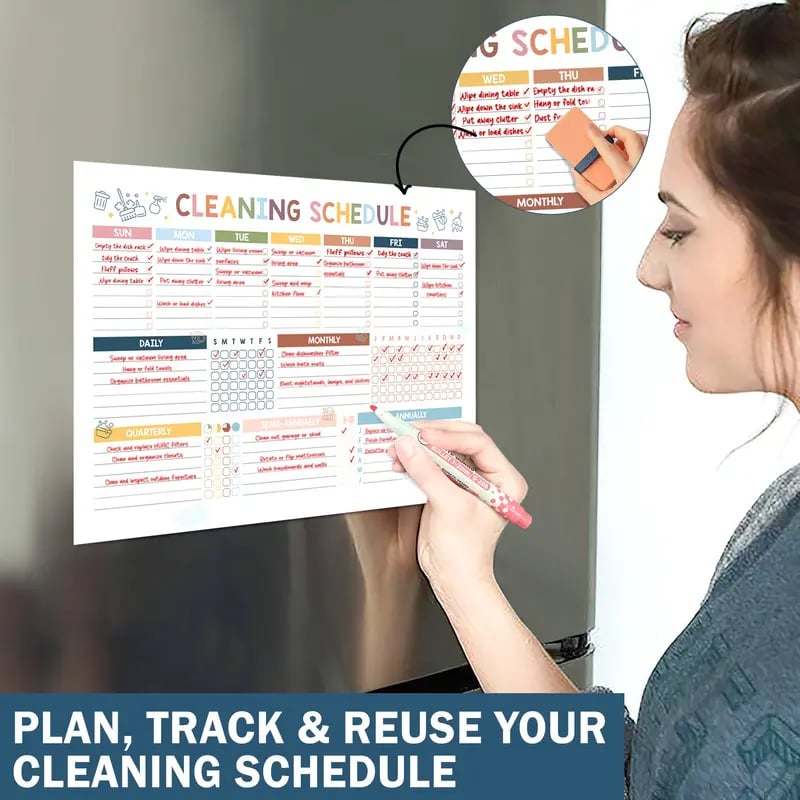🔥Last Day 49% OFF - 📅 New Release📕2026 version ADHD Cleaning Planner - Cleaning Schedule and Checklist Organizer for Adults and Teens