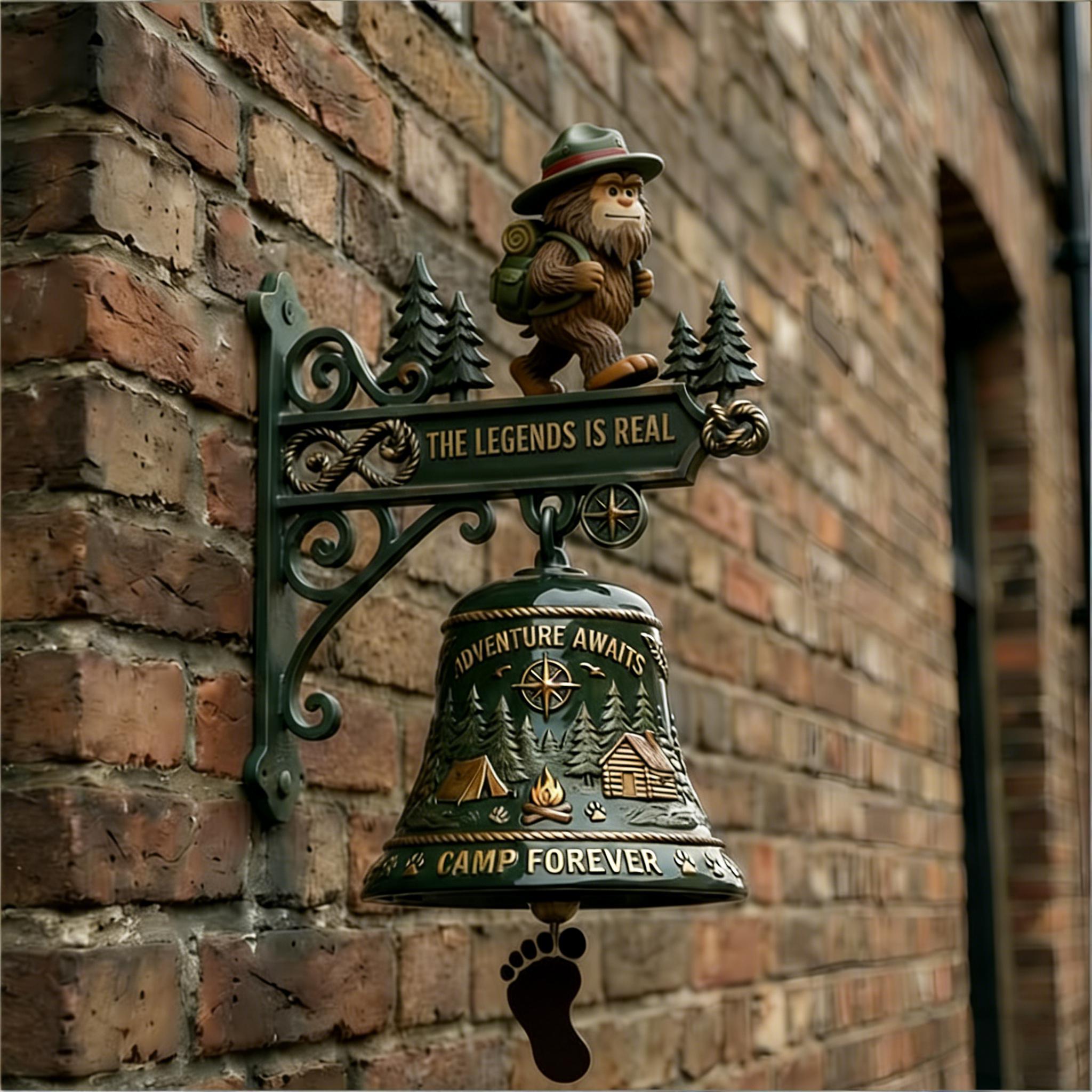 "The Legend Is Real" Bigfoot Adventure Bell – Cast Iron Heritage Dinner Bell & Outdoor Wall Decor
