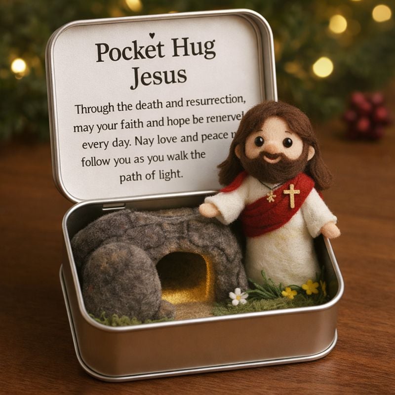 ⏰Last 4 hours Sale: Save 50%-✝️Easter Pocket Hug Box – Mini Comfort Gift for Spring & Faith🐣