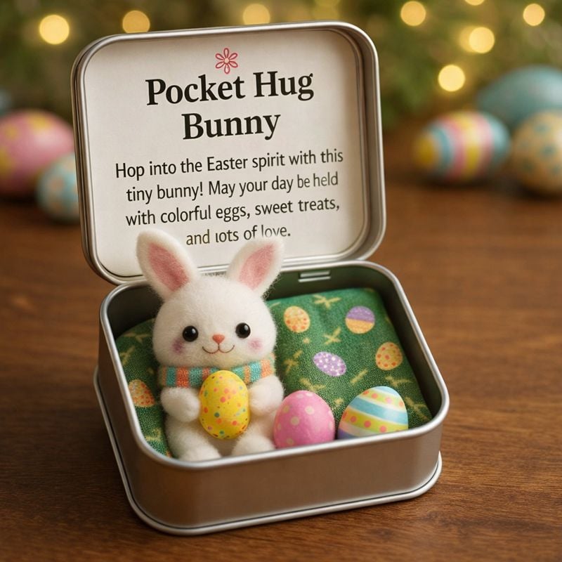 ⏰Last 4 hours Sale: Save 50%-✝️Easter Pocket Hug Box – Mini Comfort Gift for Spring & Faith🐣