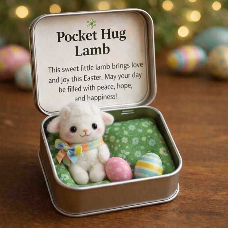⏰Last 4 hours Sale: Save 50%-✝️Easter Pocket Hug Box – Mini Comfort Gift for Spring & Faith🐣