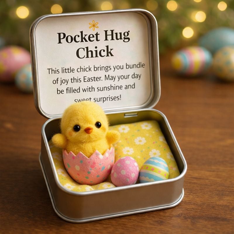 ⏰Last 4 hours Sale: Save 50%-✝️Easter Pocket Hug Box – Mini Comfort Gift for Spring & Faith🐣