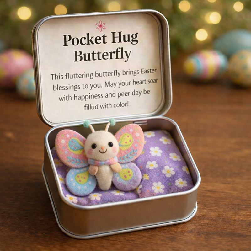 ⏰Last 4 hours Sale: Save 50%-✝️Easter Pocket Hug Box – Mini Comfort Gift for Spring & Faith🐣