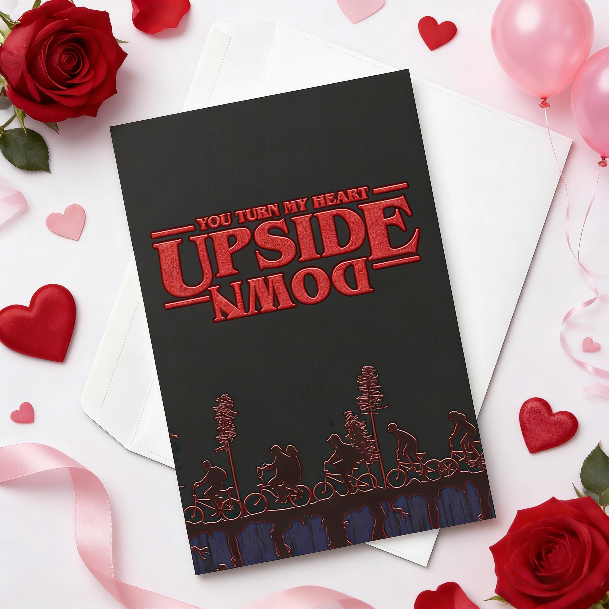 Upside Down Valentine’s Day Card