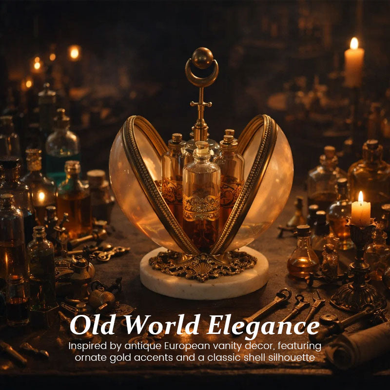 Vintage Shell Perfume Display