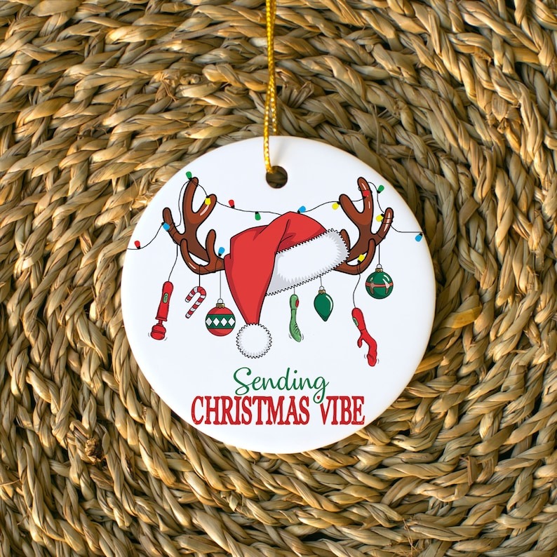 🔥Christmas pre-sale 50% OFF🎁Sending Christmas Vibes Funny Christmas Ornament