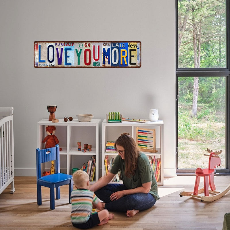 ❤️ Love You More Vintage Wall Sign
