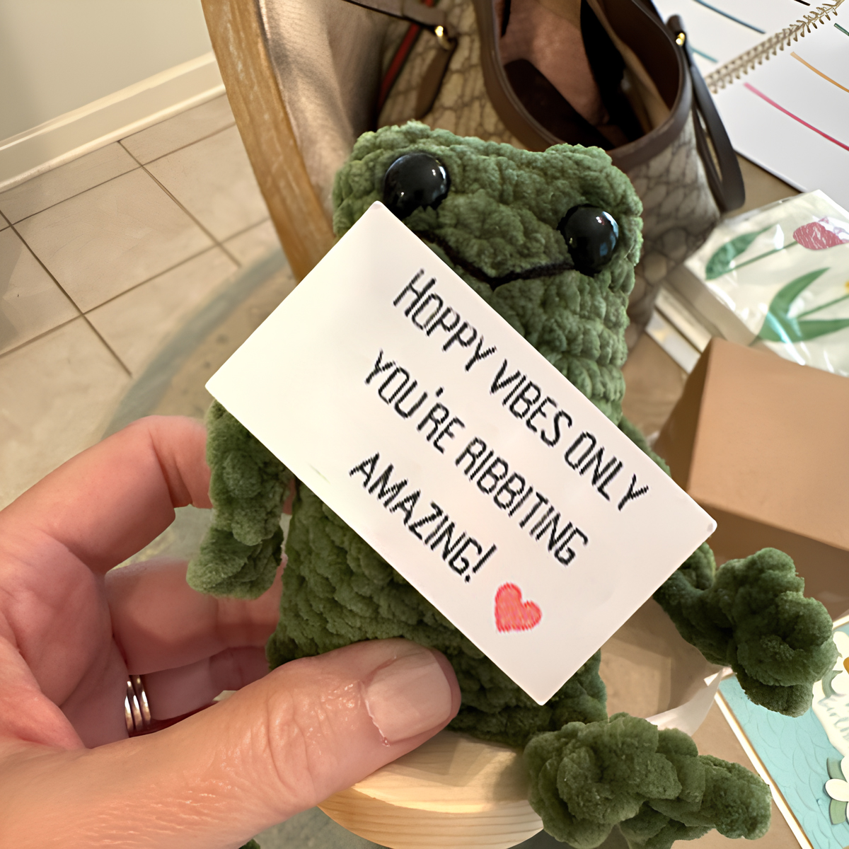 🐸Emotional Support Crochet Frog