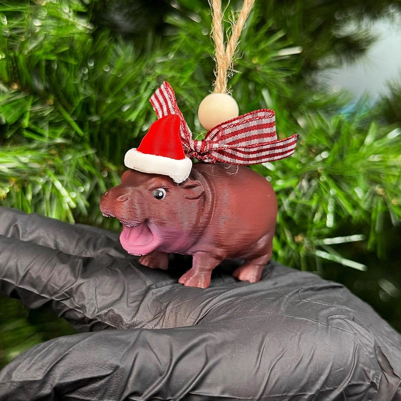 🦛Moo Deng Ornaments, Cute Moo Deng 3D Hippo Ornaments