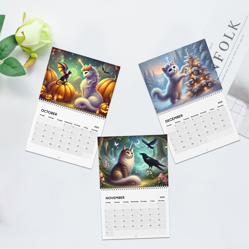 🌈😺2025 Caticorns and Rainbows Calendar 