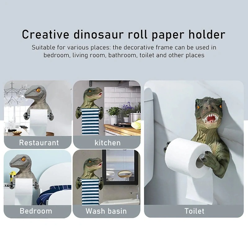 🔥🔥Hot Sale-🦖3D Dinosaur Toilet Paper Holder🧻