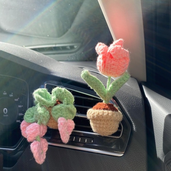 🌸Crochet Plant Car Vent Clip