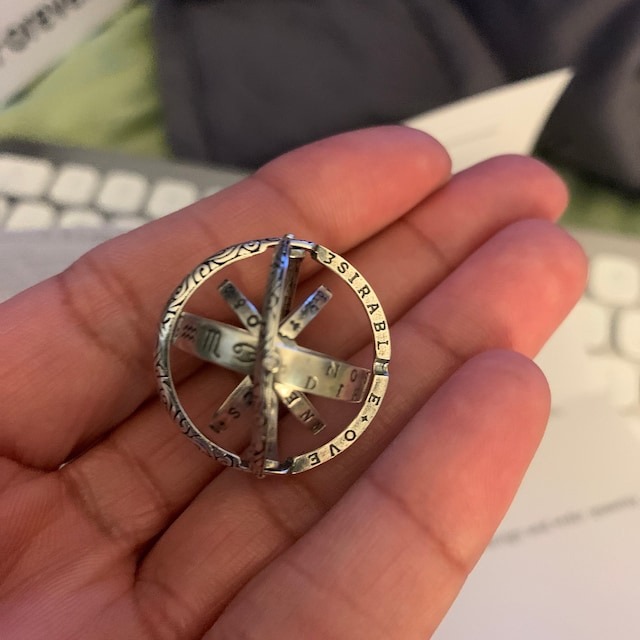 Rotating Astronomical Globe Finger Ring