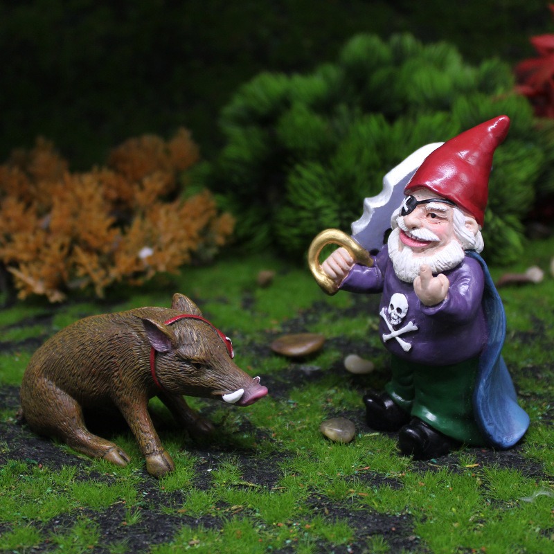 🎅🐗Pirate Boar Gnome Ornament