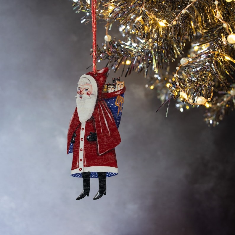 Santa Claus Retro Style Hanging Ornaments